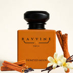 HONEYED MOON fragrance bottle with cinnamon and floral notes, showcasing golden sweetness and indulgent aroma.